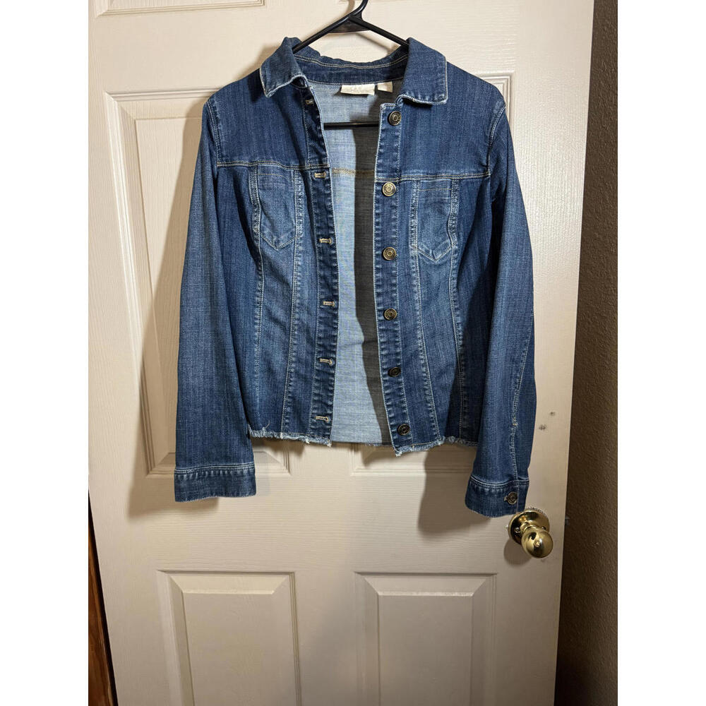 Chico's Classic Blue Denim Jacket Size 0 Small